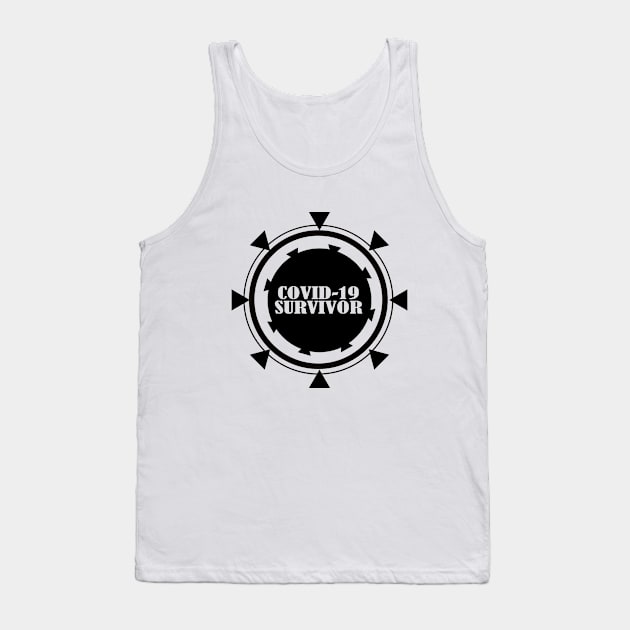 Covid 19 Survivor - Black Design Tank Top by ibadishi